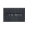 Tapete Capacho Vinil 0.40x 0.60cm Bem-Vindo - Cinza 