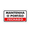 Placa Metal Mantenha o Portão Fechado Pm-841 - Encartale 