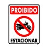 Placa Metal Proibido Estacionar Motos Pm832 - Encartale 
