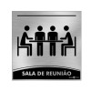 Placa Inox Sala Reunião Pa08 - Encartale