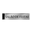 Placa Inox Salão De Festas Pa54 - Encartale
