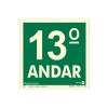 Placa Pvc Pavimento 13º Andar Fotoluminescente Paf348 - Encartale 