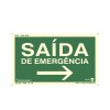 Placa Saída de Emergência Direita Fotoluminescente Paf311 - Encartale 