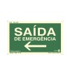 Placa Saída de Emergência Esquerda Fotoluminescente Paf310 - Encartale 