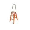 Escada Tesoura de Fibra de Vidro 3 Degraus c/ Alça FP203 - Alulev