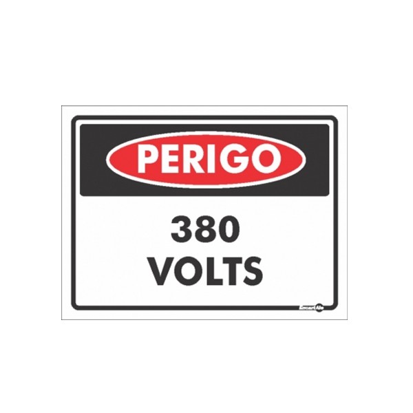 Placa Perigo 380 Volts Ps132 - Encartale 