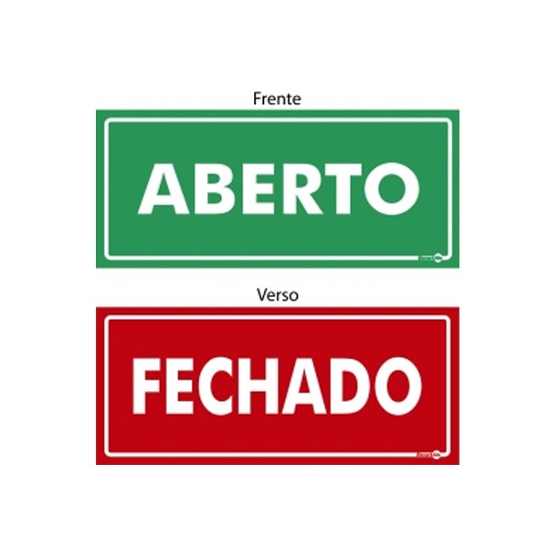 Placa Aberto/Fechado Ps507 - Encartale