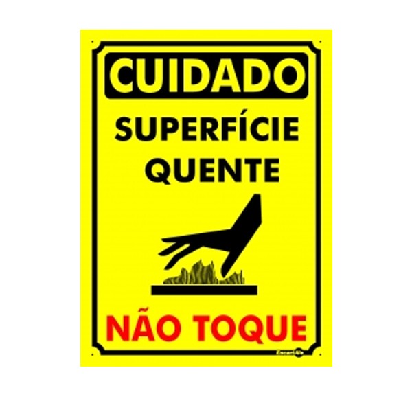 Placa Metal Cuidado Superfície Quente Pm821 - Encartale 