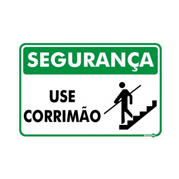 Placa Use Corrimão Pr1026 - Encartale 