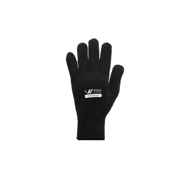 Luva Cotton Tricotada Algodão Preta - Volk