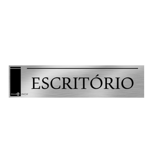 Placa Inox Escritório Pa43 - Encartale