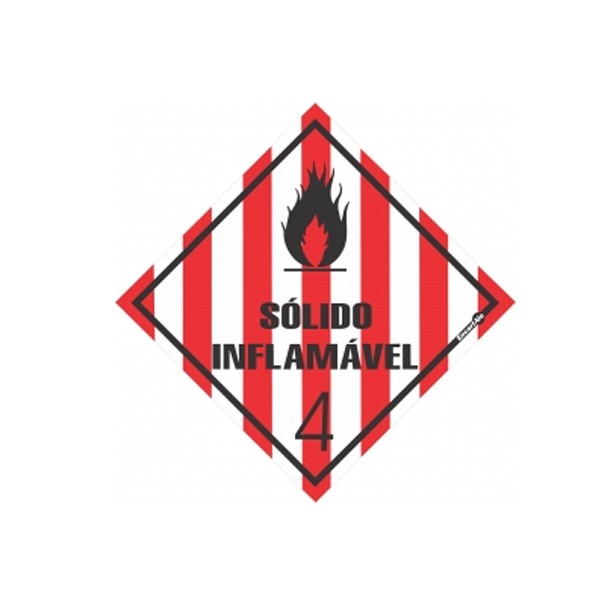 Placa Líquido Inflamável Classe 4 Sp42 - Encartale 