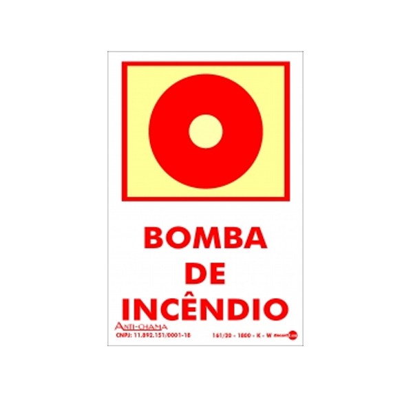 Placa Bomba Incêndio Fot Paf694 - Encartale