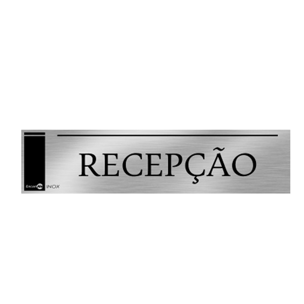Placa Inox Recepção Pa42 - Encartale