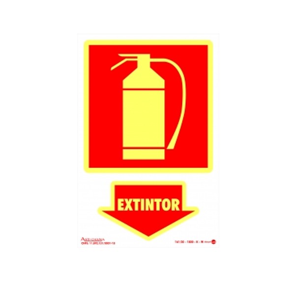 Placa Extintor Fotoluminescente Paf319 - Encartale