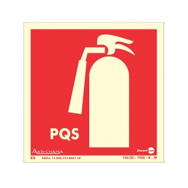 Placa Extintor Pqs Fotoluminescente Paf-478/f - Encartale