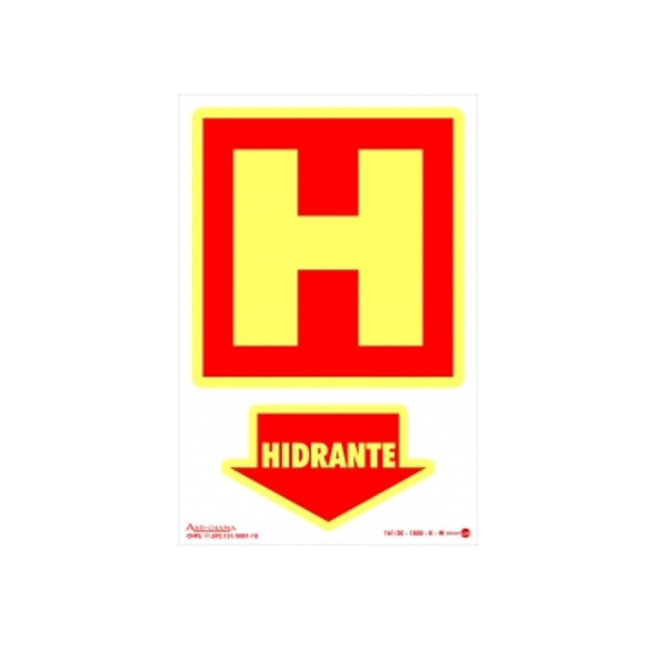 Placa Hidrante Fotoluminescente Paf-315/f - Encartale