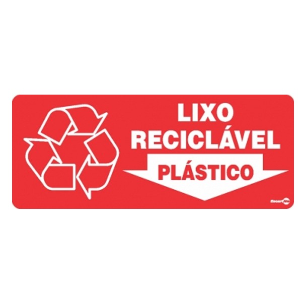 Placa Lixo Reciclável Plástico Ps195 - Encartale