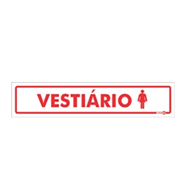 Placa Vestiário Femino Ps180 - Encartale 