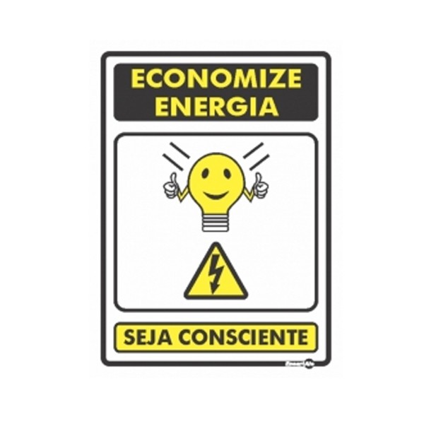 Placa Economize Energia Ps637 - Encartale 