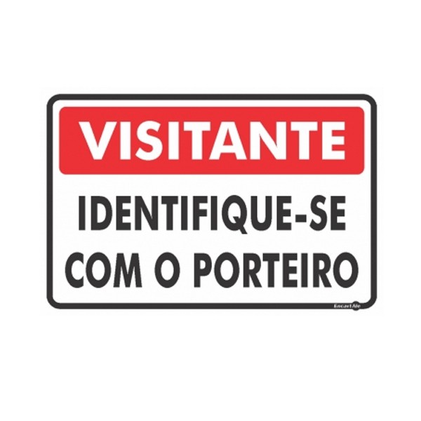 Placa Identifique-se Com o Porteiro Ps456 - Encartale 