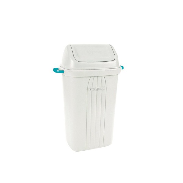 Cesto Lixo 60L Quad. Basculante Branco - Sanremo