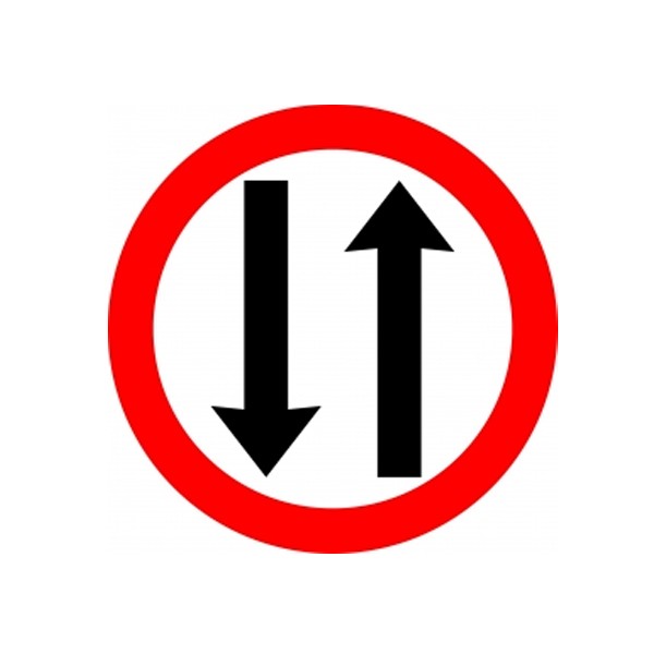 Placa Via de Mão Dupla Ps672 - Encartale 