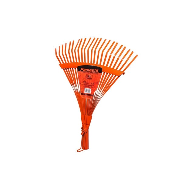 Vassoura Jardim 22 Dentes Metal Regulável c/Cabo - Famastil