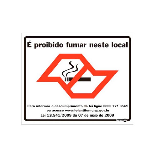 Adesivo Proibido Fumar Neste Local - Encartale