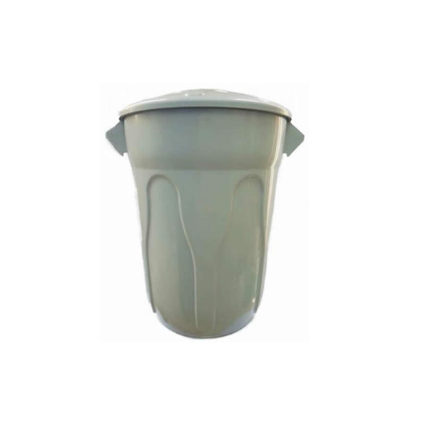 Cesto de Lixo 40 L  Redondo com Tampa Cinza - JSN
