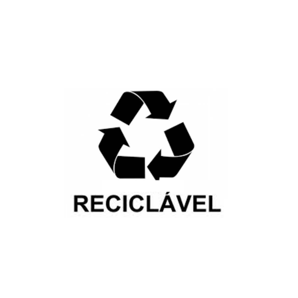 Adesivo Cesto de Lixo Recicláveis - JSN (Letra Preta)