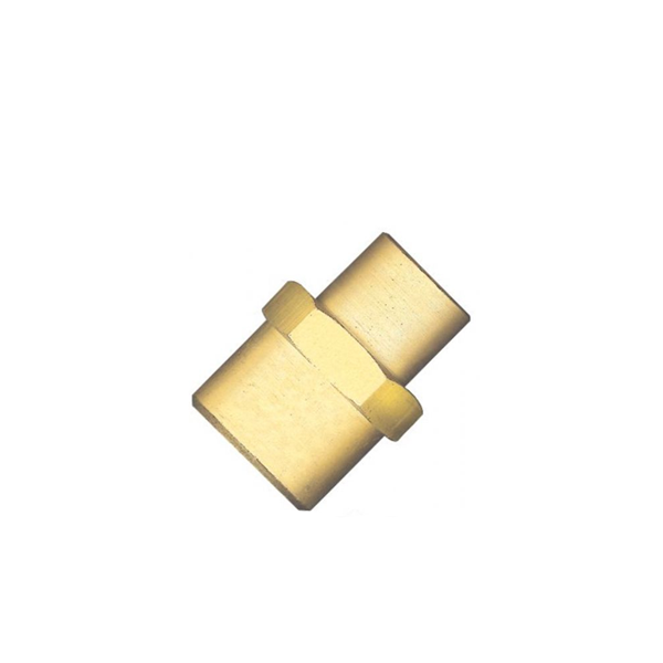 Luva de Redução Fêmea BSP 3/4  x 1/2 Pol. Latão - Lubefer