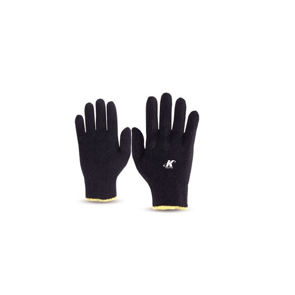 Luva em Algodão Tricotada Preta - Tamanho M - Kalipso