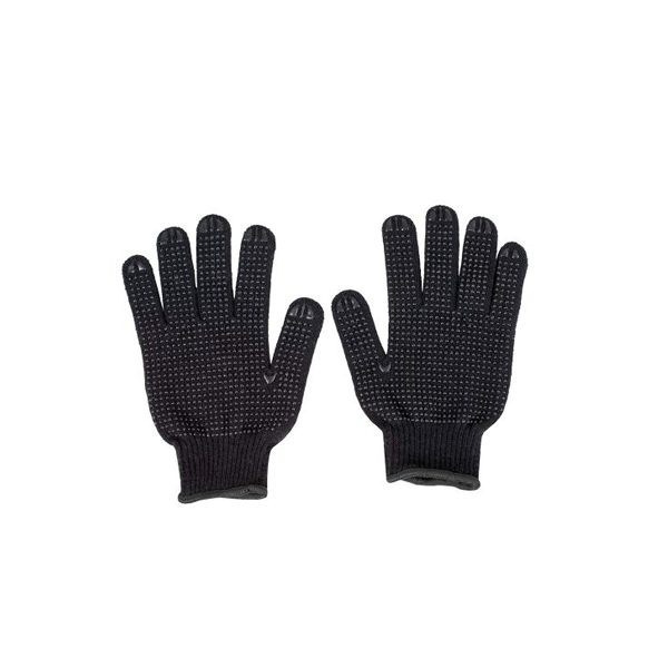 Luva de Algodão Tricotada Pigmentada Preta - Tamanho 9 