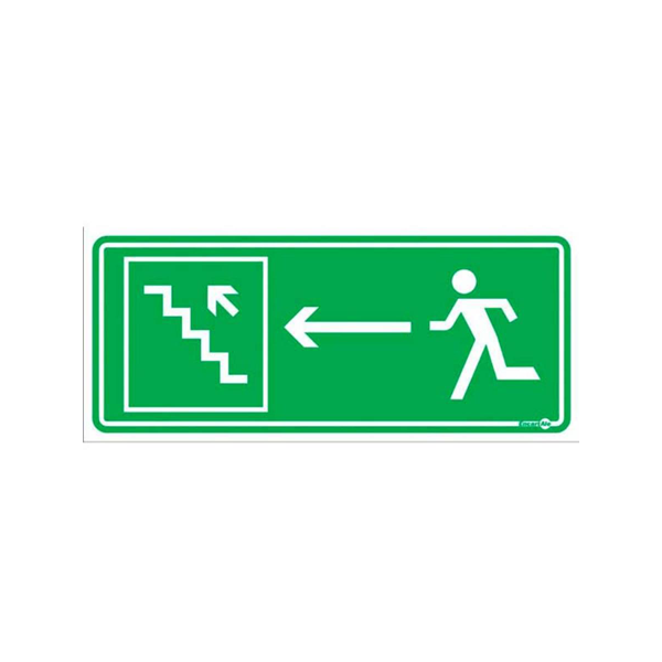 Placa Escada Subindo à Esquerda PS-203 - Encartale