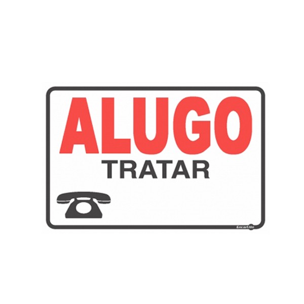 Placa Sinalizadora Alugo/Tratar Ps29 - Encartale