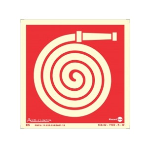 Placa Mangueira Hidrante Fotoluminescente Paf305/f - Encartale