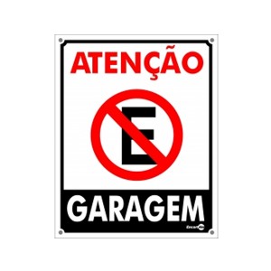 Placa Metal Atenção Garagem Pm828 - Encartale