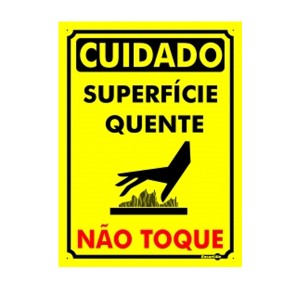 Placa Metal Cuidado Superfície Quente Pm821 - Encartale 
