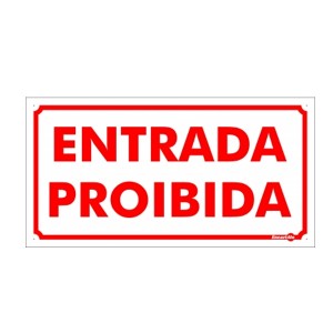 Placa Metal Entrada Proibida Pm849 - Encartale 