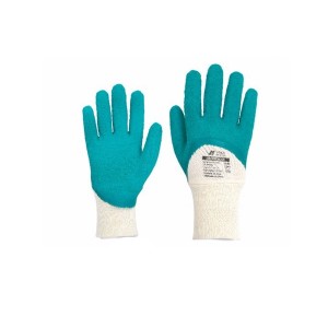Luva Algodão c/ Látex e Suporte Têxtil Verde G - Grande - Volk