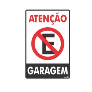 Placa Atenção Garagem Ps04 - Encartale