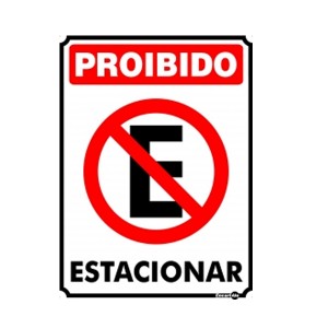 Placa Metal Proibido Estacionar Pm838 - Encartale 