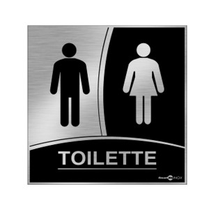 Placa Inox Toilette Pa03 - Encartale