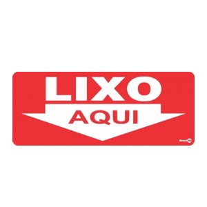 Placa Lixo Aqui Ps152 - Encartale