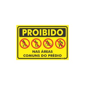 Placa Proibida (Bicic, Patins) Ps458 - Encartale 