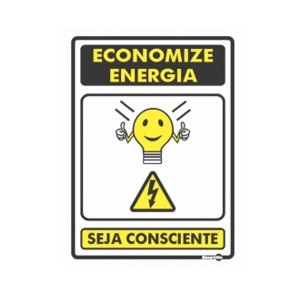Placa Economize Energia Ps637 - Encartale 