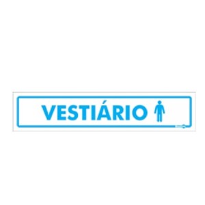Placa Vestiário Masculino Ps179 - Encartale 