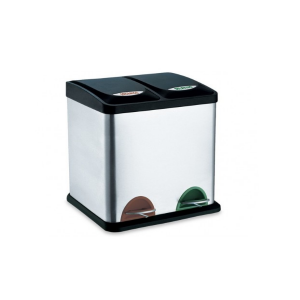 Cesto Lixo 16L Inox Coleta Seletiva - Brinox   