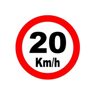 Placa Velocidade 20 Km/H Ps530 - Encartale 